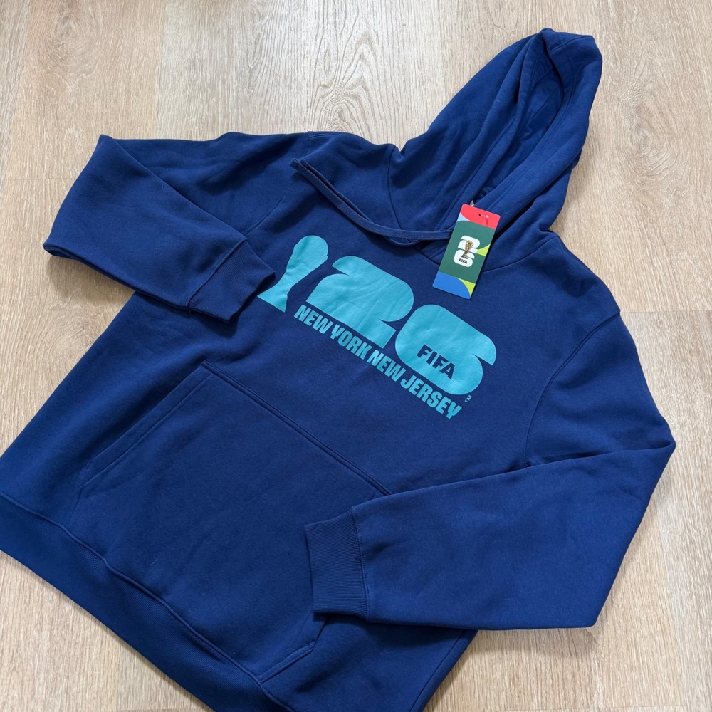 FIFA World Cup 2026 Hoodie Mens XL Blue New York New Jersey Pullover NWT